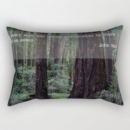 Muir Woods Quote 1 Rectangular Pillow