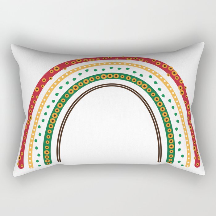 Abstract Sunflower boho rainbow  Rectangular Pillow