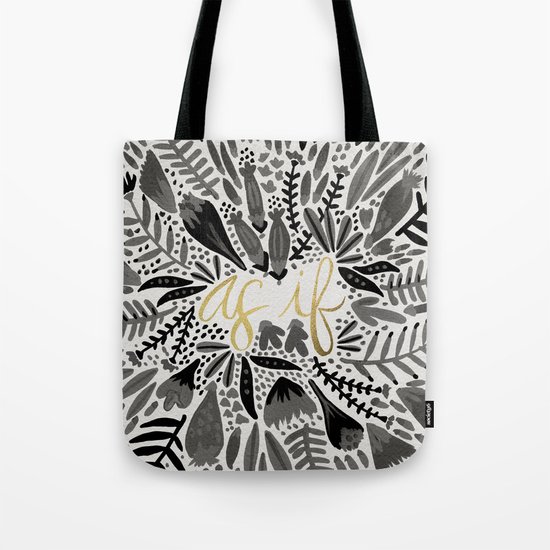 As If – Black & Gold Tote Bag