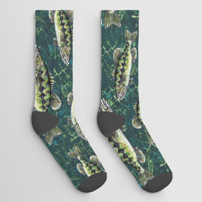 Largemouth Bass Camo Pattern Socks