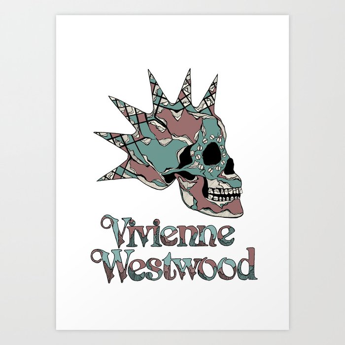 Vivienne Westwood Skull Art Print By Liz Ibbotson Society6