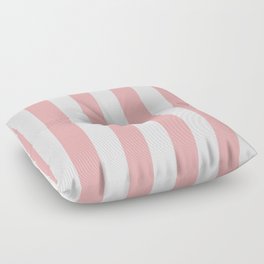 Large Blush Pink and White Beach Hut Stripes Floor Pillow