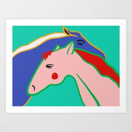 Horse valentine Art Print