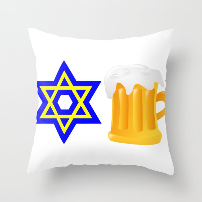 Jews Booze and Brews Throw Pillow