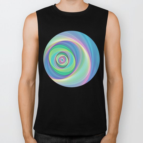 Asymmetric circles around the circle Biker Tank