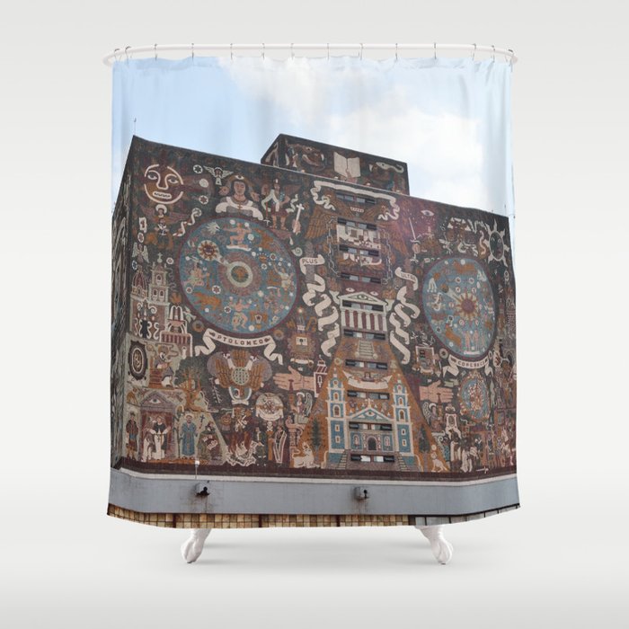 Mexico Photography - Artistic University In Mexico Shower Curtain