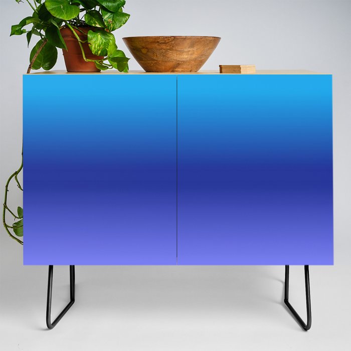 SHADES OF BLUE. Ombre color pattern  Credenza