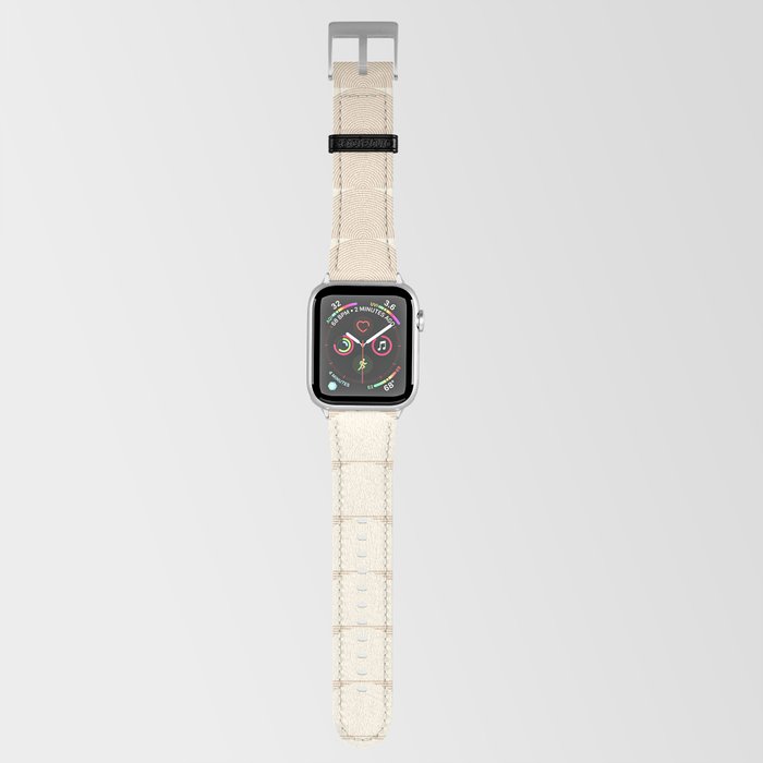 Geometric Lines Design 1 in Shades of Brown Beige (Sunrise and Sunset) Apple Watch Band