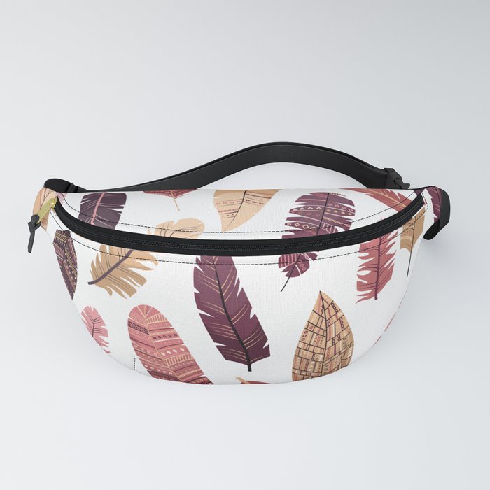 Boho Feathers Pattern Fanny Pack