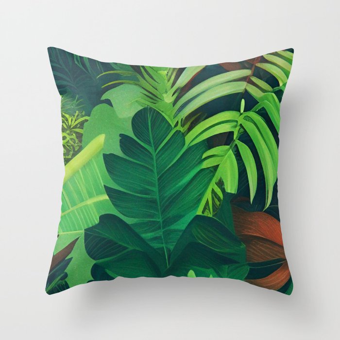 Tropical Greens 2 Throw Pillow