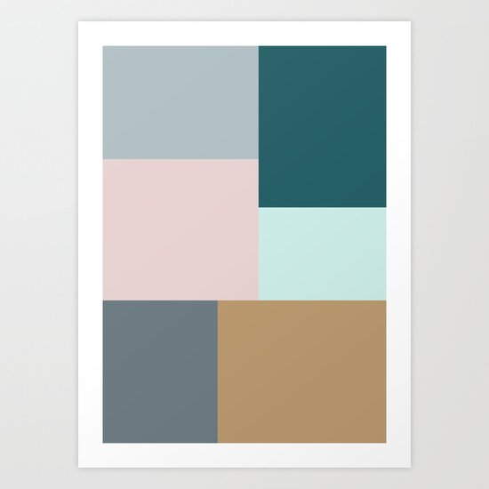 COLOUR BLOCKS Art Print
