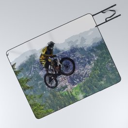 Mountain Air BMXer Picnic Blanket