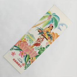 Vintage Hawaiian Travel Poster Yoga Mat