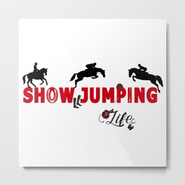 Show Jumping Life in Black & Red Metal Print | Rearing, Stable, Equestrian, Graphicdesign, Digital, Endurance, Vaulting, Showjumpinglife, Horse, Stallion 