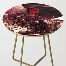 Post-Apocalyptic street market Side Table