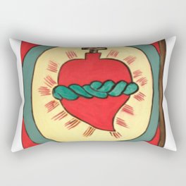 Sacred Heart Reproduction From "Spanish Colonial Designs of New Mexico" 1935/1942 Rectangular Pillow