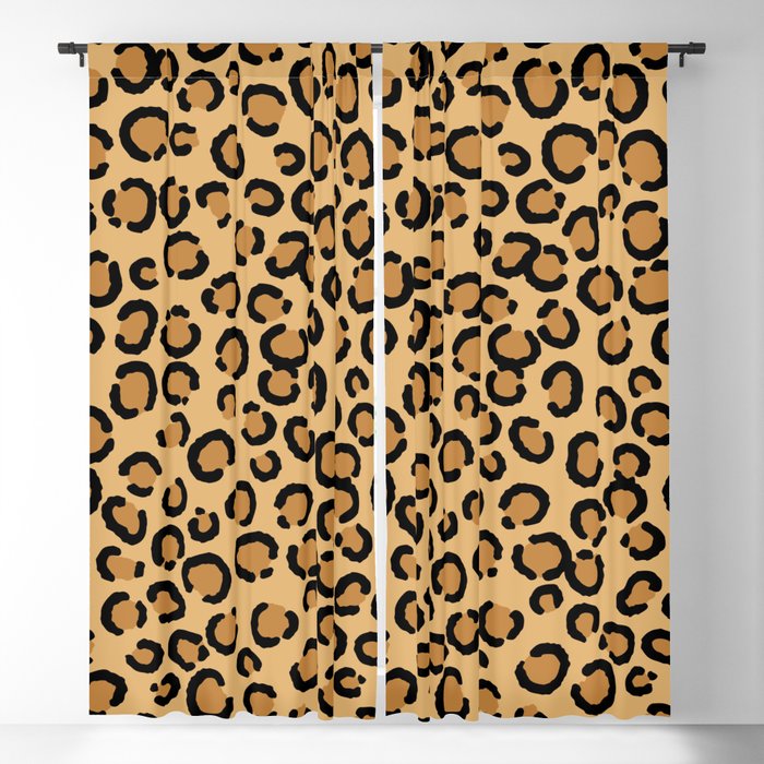 Leopard Spots Animal Skin Pattern Blackout Curtain by hobrath | Society6
