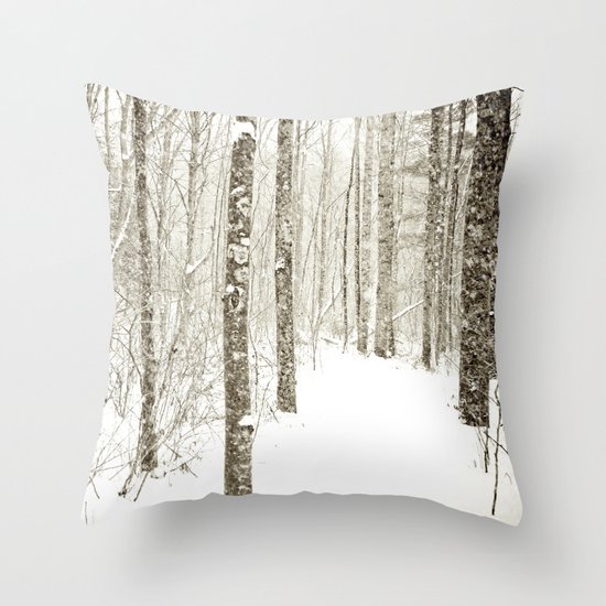 Wintry Mix Throw Pillow