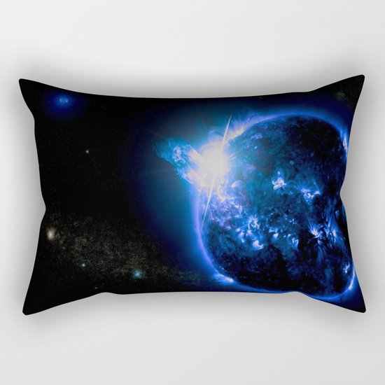 Blue Galaxy Star Rectangular Pillow