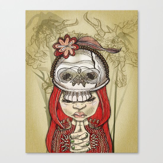 i wear my lucky skull Canvas Print