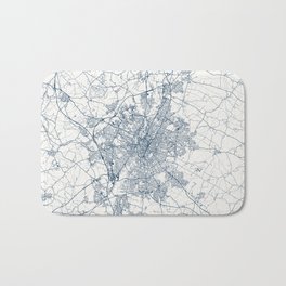 Leicester - England, Authentic Map Bath Mat
