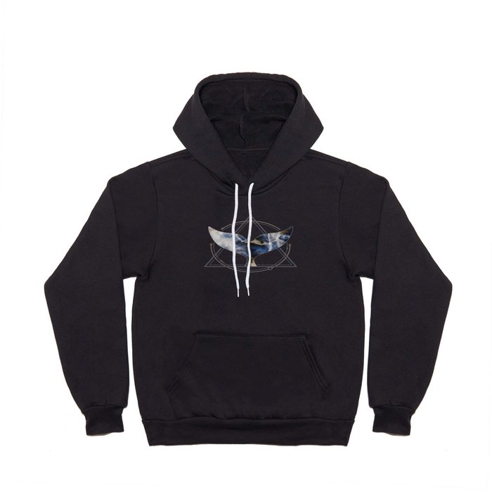 Navy Marble Whale Tail Geometric Shapes Hoody
