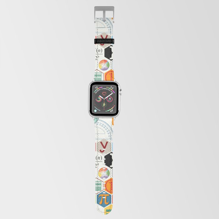 Math in color (white Background) Apple Watch Band