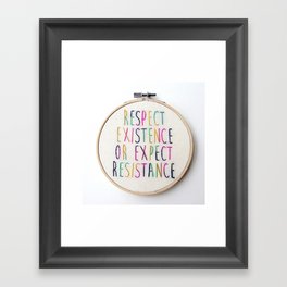 Rainbow Resistance Framed Art Print