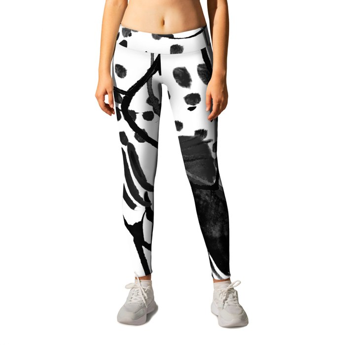 Electrical Spots in Black and White! Leggings