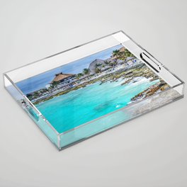 Mexico Photography - Beautiful Beach Resort On The Mexican Coast Acrylic Tray