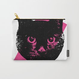Black Cat, Color Block Pink Carry-All Pouch