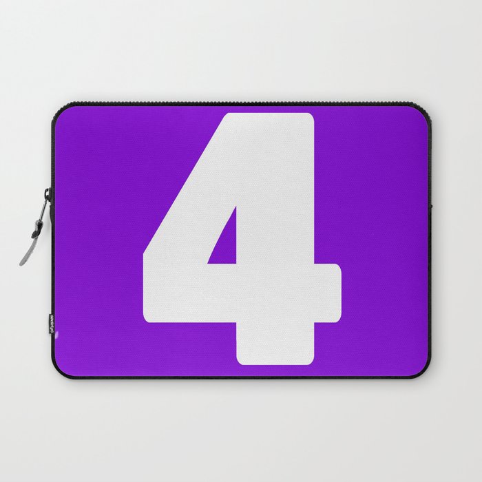 4 (White & Violet Number) Laptop Sleeve