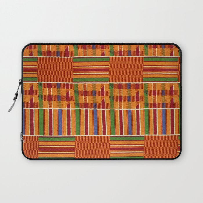 Ethnic African Kente Cloth Pattern Laptop Sleeve