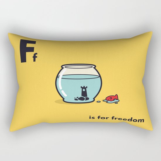 F is for freedom - the irony Rectangular Pillow