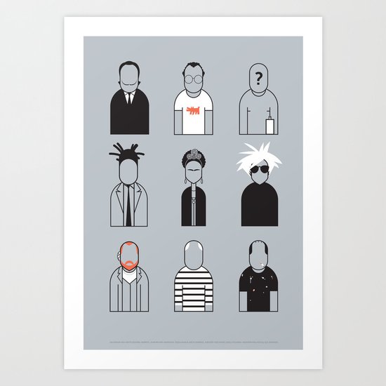 Artists icons Art Print