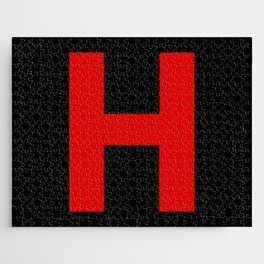 Letter H (Red & Black) Jigsaw Puzzle