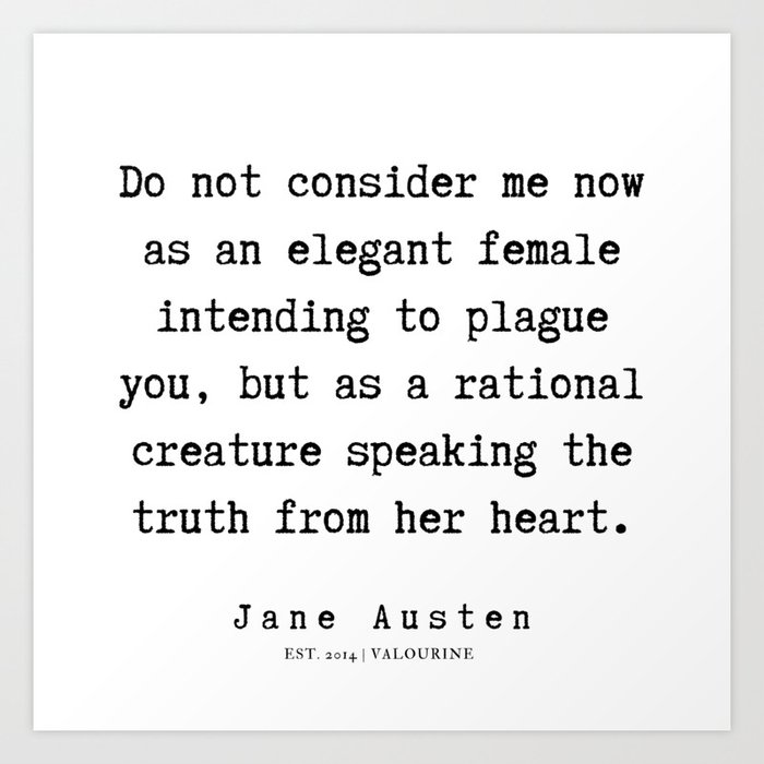 89 Jane Austen Quotes 190722 Art Print By Quotesandsayings Society6