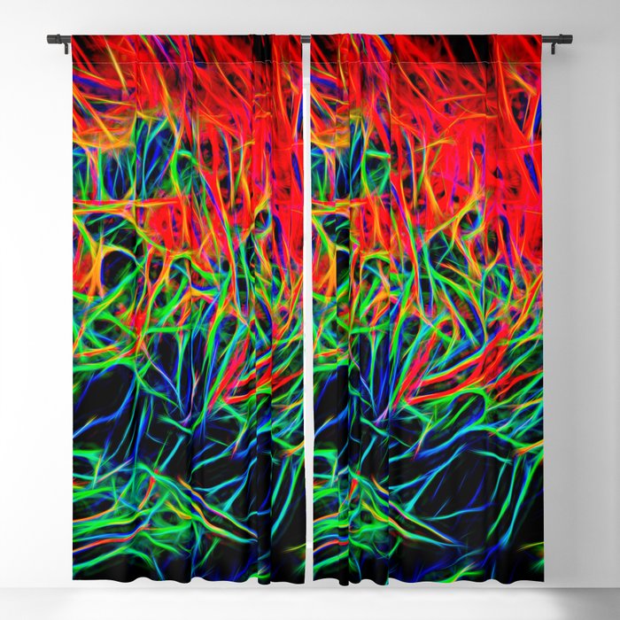 Neon Bright Diffraction Blackout Curtain