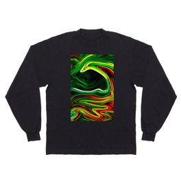 Abstract Neon Bird Long Sleeve T-shirt