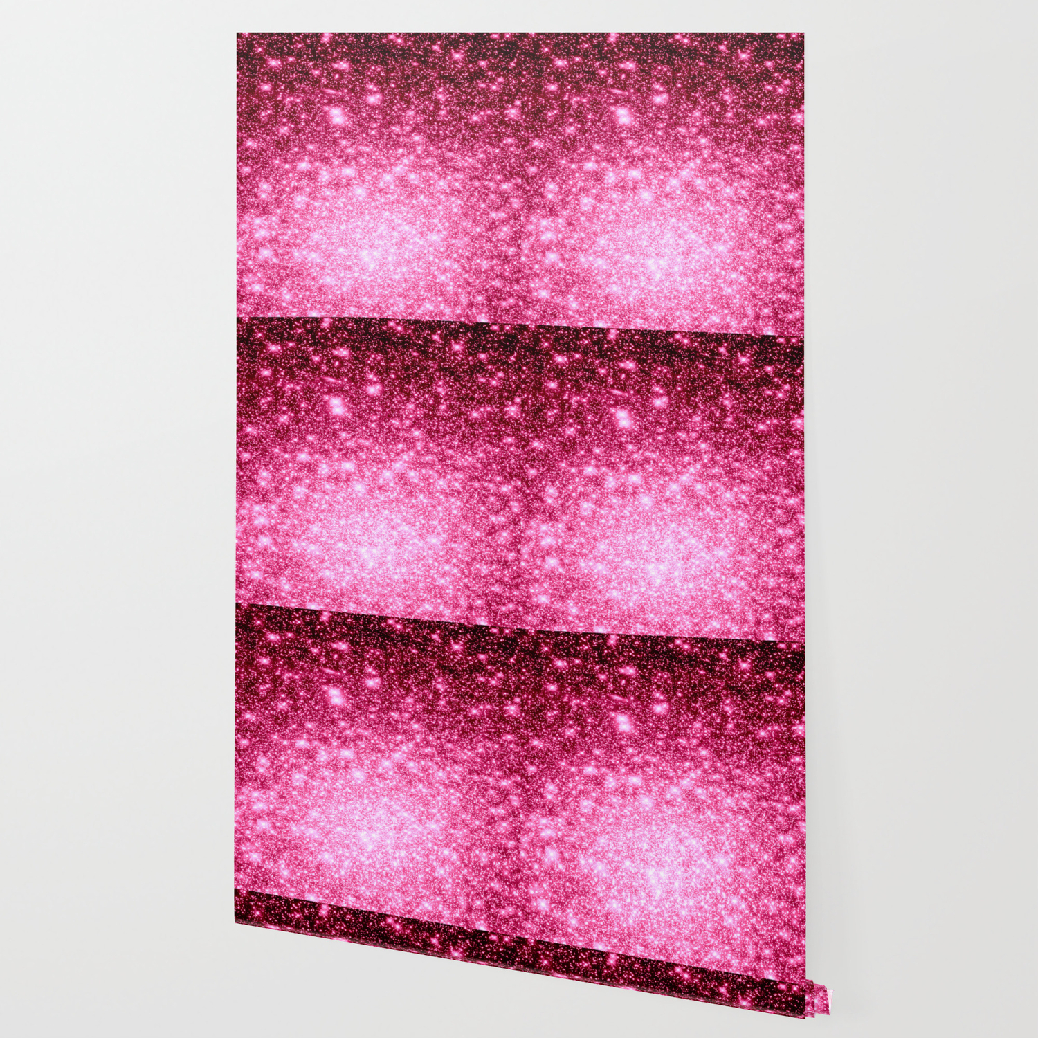 Galaxy Bubblegum Pink Ombre Stars Wallpaper By Me101 Society6