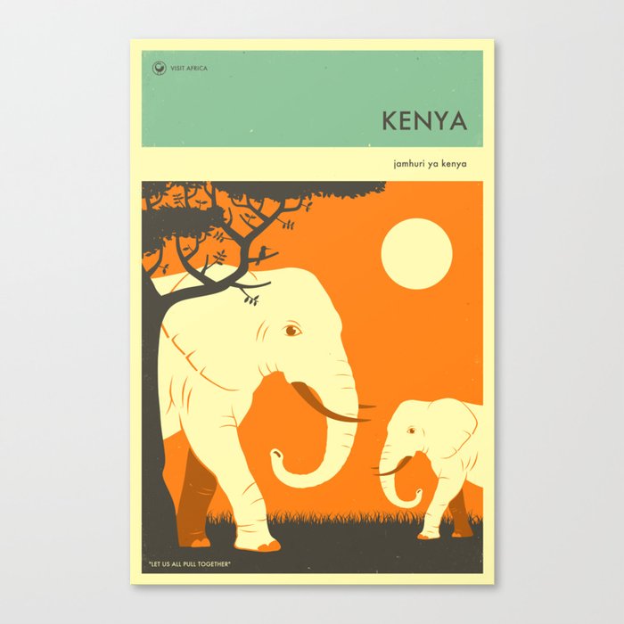 KENYA TRAVEL POSTER Canvas Print