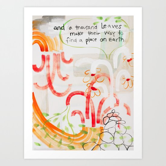 And A Thousand Leaves Make Their Way (No.12) Art Print