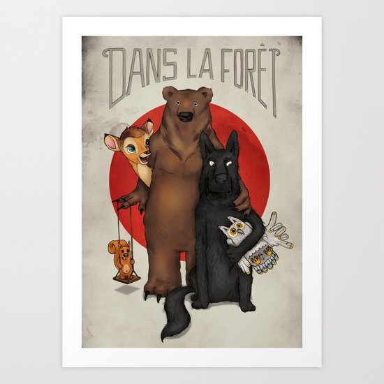 Dans la Forêt Art Print