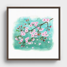 Cherry Blossom Hanami Framed Canvas
