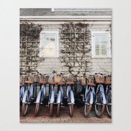 Nantucket Island Blue Bikes Canvas Print
