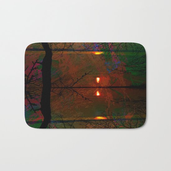 Sunset abstract-art Bath Mat