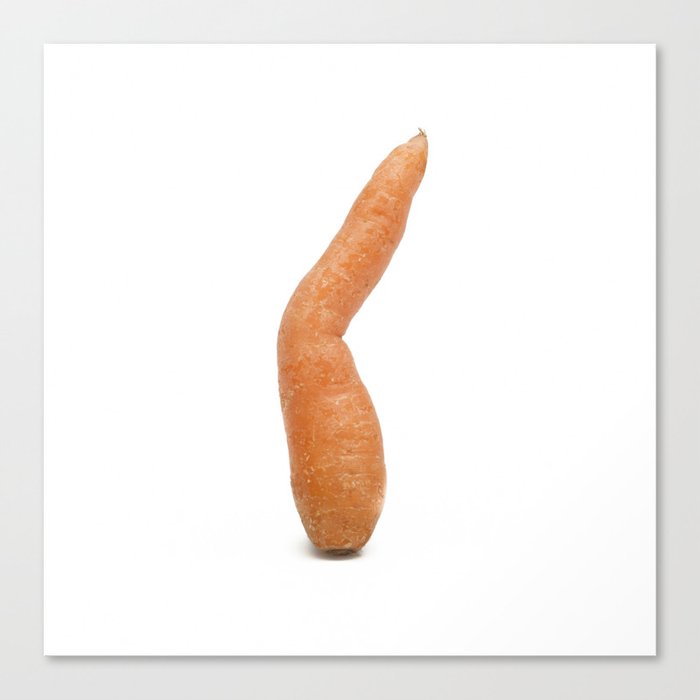 ugly fruits - crooked carrot Canvas Print