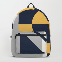 43502-9-p1, Grey Yellow & Blue, Set of 3 Bauhaus Style Art, Boho decor Backpack