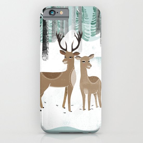 Winter Deer by Andrea Lauren iPhone & iPod Case