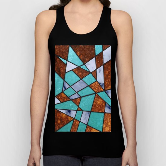 #477 Marble Shards & Copper Unisex Tank Top